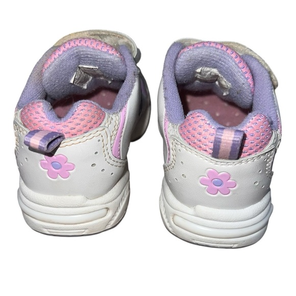 RARE Vintage Winnie the Pooh Disney Floral Toddler Shoes Butterfly Floral 5 - Picture 7 of 8